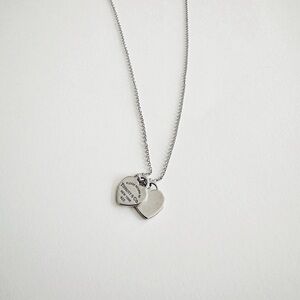 Double Heart Tag Pendant